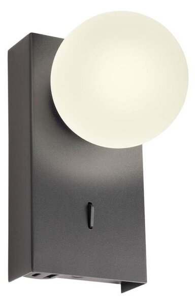 Redo 01-4659 - LED Nástěnné svítidlo NORMA LED/5W/230V CRI 90 USB černá