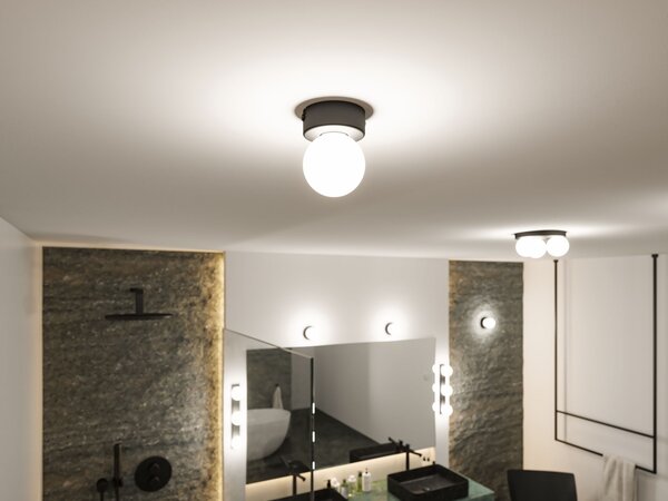 Paulmann 71068 Gove, koupelnové stropní svítidlo 1xG9 max. 20W, černá, průměr 8cm, IP44
