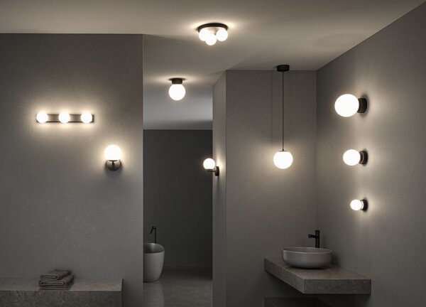 Paulmann 71073 Gove, koupelnové závěsné svítidlo LED 9W 3000K, černá, průměr 17cm, IP44