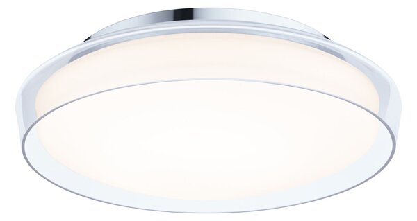 Paulmann 71075 Luena, koupelnové stropní svítidlo LED 16,5W 3000K, sklo/chrom, průměr 35cm, IP44