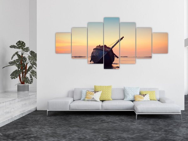 Obraz - Ztroskotaná loď (210x100 cm)