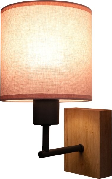 Brilagi - Nástěnná lampa BOBO WOOD 1xE27/25W/230V dub/černá/růžová