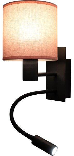 Brilagi - LED Flex. lampa BOBO 1xE27/25W/230V + LED/3W černá/růžová
