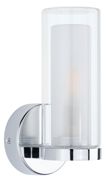 Paulmann 71076 Luena, koupelnové nástěnné svítidlo 1xE14 max.20W, sklo/chrom, výška 22cm, IP44