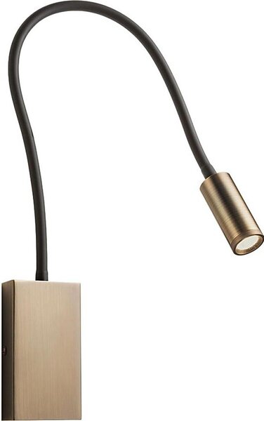 Redo 01-4475 - LED Flexibilní lampička WALLIE LED/3W/230V USB CRI 90 bronzová
