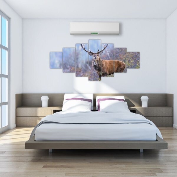 Obraz - Jelen v krajině (210x100 cm)