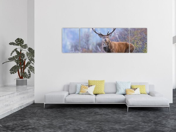 Obraz - Jelen v krajině (170x50 cm)