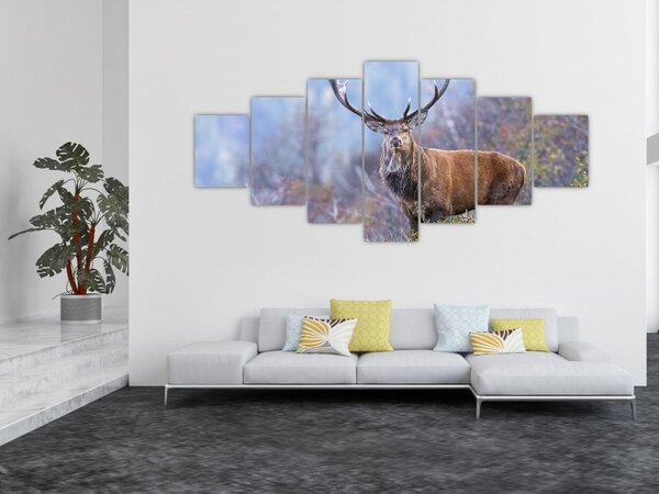 Obraz - Jelen v krajině (210x100 cm)
