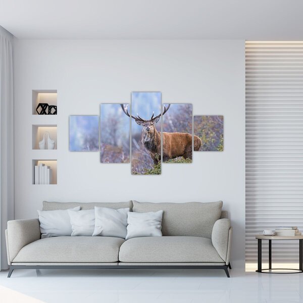 Obraz - Jelen v krajině (125x70 cm)