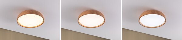Paulmann 71083 Oka, koupelnové stropní svítidlo LED 24W White Switch, vzhled dřeva, průměr 36cm, IP44