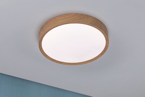 Paulmann 71085 Tega, koupelnové stropní svítidlo LED 22,5W White Switch, vzhled dřeva, průměr 33,4cm, IP44