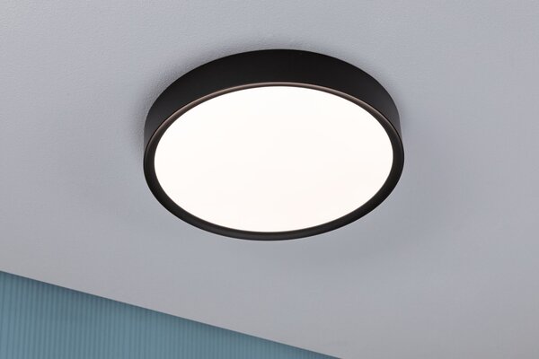 Paulmann 71086 Tega, koupelnové stropní svítidlo LED 22,5W White Switch, černá, průměr 33,4cm, IP44