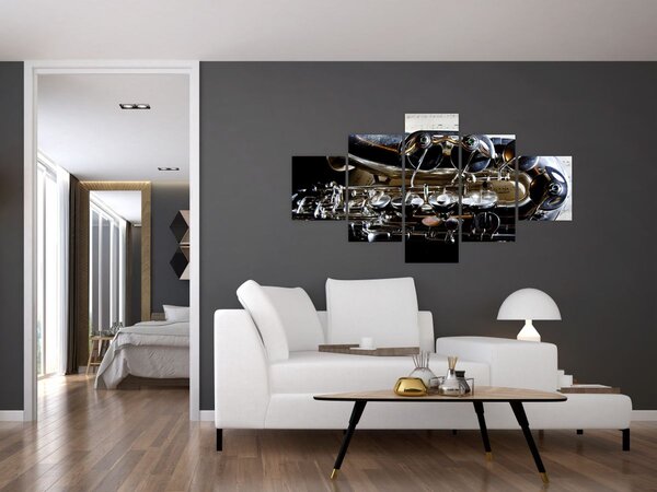 Obraz - Saxofon (125x70 cm)