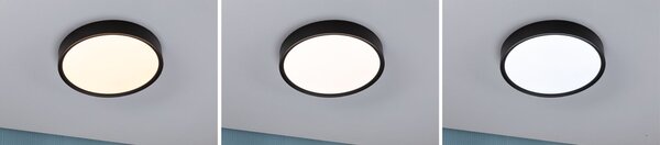 Paulmann 71086 Tega, koupelnové stropní svítidlo LED 22,5W White Switch, černá, průměr 33,4cm, IP44