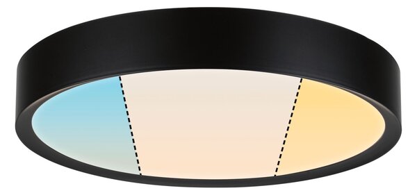 Paulmann 71086 Tega, koupelnové stropní svítidlo LED 22,5W White Switch, černá, průměr 33,4cm, IP44