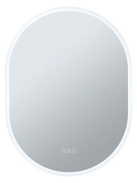 Paulmann 71087 Mirra, stmívatelné oválné zrcadlo s osvětlením a funkcí odmlžení 22W LED White Switch, 60x80cm, IP44