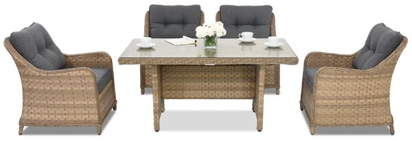 Zahradní nábytek v technorattanu Toledo Premium 4 Garden Point cappuccino