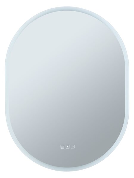 Paulmann 71087 Mirra, stmívatelné oválné zrcadlo s osvětlením a funkcí odmlžení 22W LED White Switch, 60x80cm, IP44