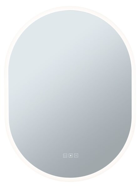 Paulmann 71087 Mirra, stmívatelné oválné zrcadlo s osvětlením a funkcí odmlžení 22W LED White Switch, 60x80cm, IP44