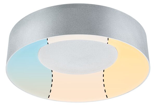 Paulmann 71094 Casca, koupelnové stropní svítidlo LED 16W White Switch, matný chrom, průměr 30cm, IP44