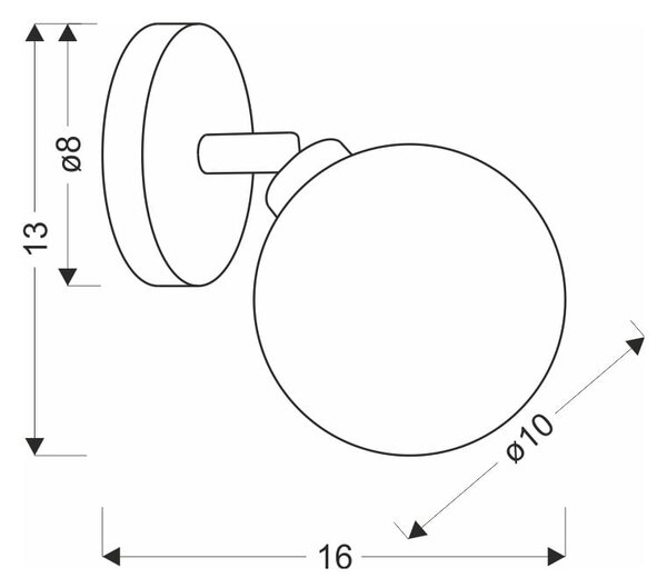 Nástěnné svítidlo v bronzové barvě ø 10 cm Rodia – Candellux Lighting