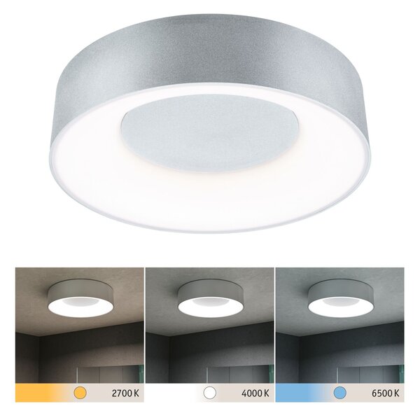 Paulmann 71094 Casca, koupelnové stropní svítidlo LED 16W White Switch, matný chrom, průměr 30cm, IP44