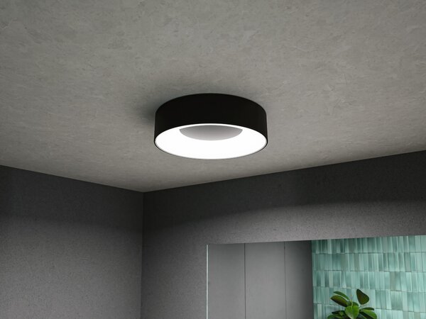 Paulmann 71096 Casca, koupelnové stropní svítidlo LED 16W White Switch, černá, průměr 30cm, IP44