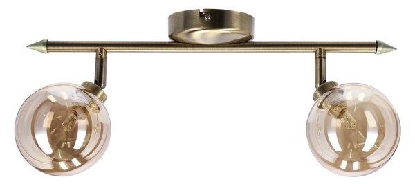 Stropní svítidlo v bronzové barvě se skleněným stínidlem ø 10 cm Rodia – Candellux Lighting