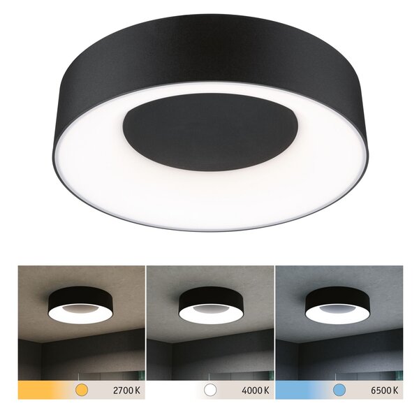 Paulmann 71096 Casca, koupelnové stropní svítidlo LED 16W White Switch, černá, průměr 30cm, IP44