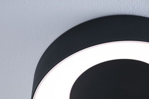 Paulmann 71096 Casca, koupelnové stropní svítidlo LED 16W White Switch, černá, průměr 30cm, IP44