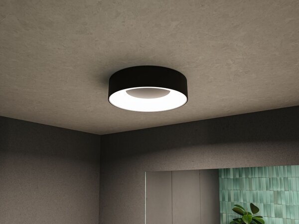 Paulmann 71096 Casca, koupelnové stropní svítidlo LED 16W White Switch, černá, průměr 30cm, IP44