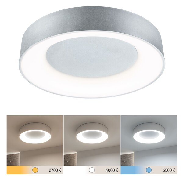 Paulmann 71095 Casca, koupelnové stropní svítidlo LED 23W White Switch, matný chrom, průměr 40cm, IP44