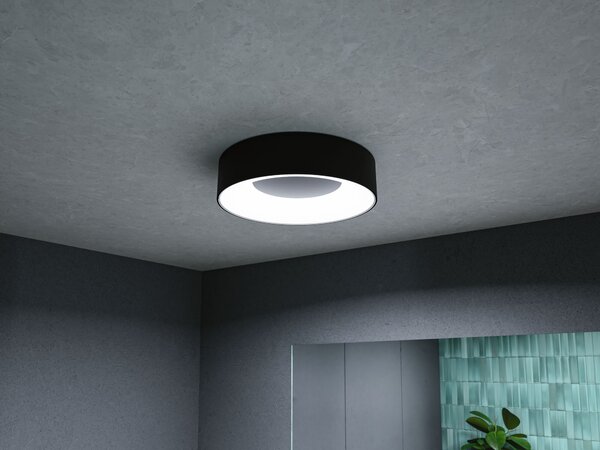 Paulmann 71096 Casca, koupelnové stropní svítidlo LED 16W White Switch, černá, průměr 30cm, IP44