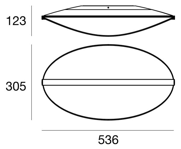Stilnovo 8166 Diphy_S, stropní svítidlo, 21W LED 3000K stmívatelné, délka 53cm