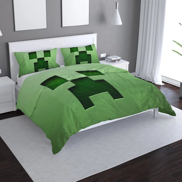 Sablio Povlečení Green Blocks 2 - 140x200 / 90x70