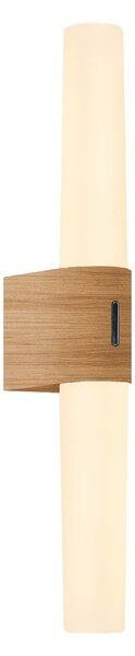 Nordlux 2015311004 Helva Double, nástěnné koupelnové svítidlo LED 9W 3000K, dřevěná, délka 42,5cm, IP44