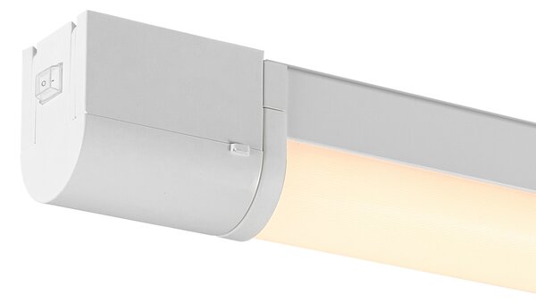 Nordlux 2310201001 Malaika 49, nástěnné svítidlo nad zrcadlo s vypínačem a zásuvkou LED 6W 3000K, bílá, délka 49,4cm, IP44