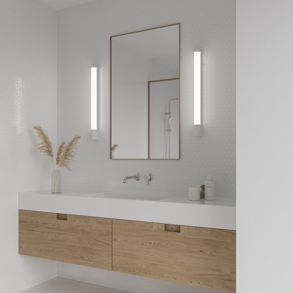 Nordlux 2310221001 Malaika 68, nástěnné svítidlo nad zrcadlo s vypínačem a zásuvkou LED 15W 3000K, bílá, délka 68,4cm, IP44