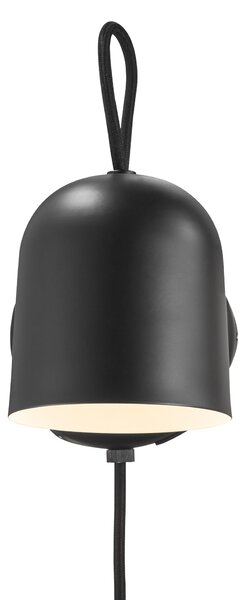 Nordlux 2120601003 Angle, nastavitelná nástěná lampa s USB výstupem a vypínačem, 1xGU10 max.25W, černá, průměr 10,5cm