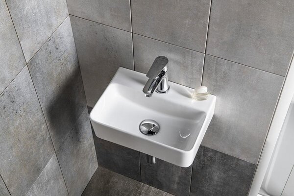 Sapho Small umyvadlo 36x25 cm obdélníkový klasický bílá lesk AR362