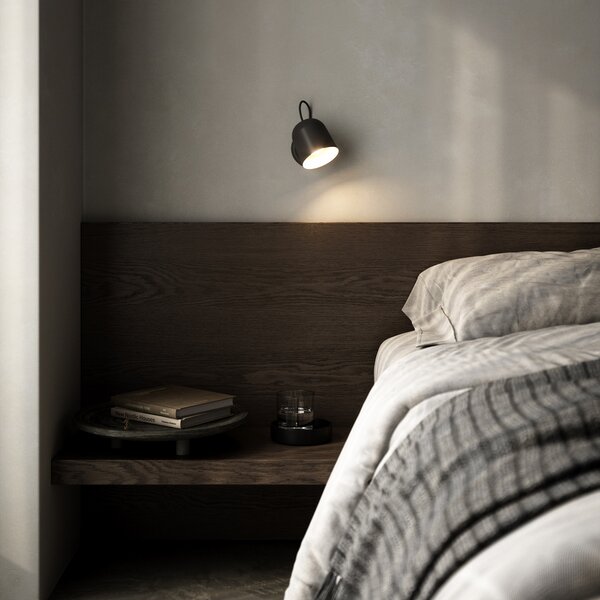 Nordlux 2120601003 Angle, nastavitelná nástěná lampa s USB výstupem a vypínačem, 1xGU10 max.25W, černá, průměr 10,5cm