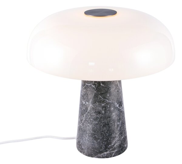 Nordlux 2020505010 Glossy, stolní lampa z šedého mramoru a skla, 1xE27 max.15W, ø 32cm výška 32cm