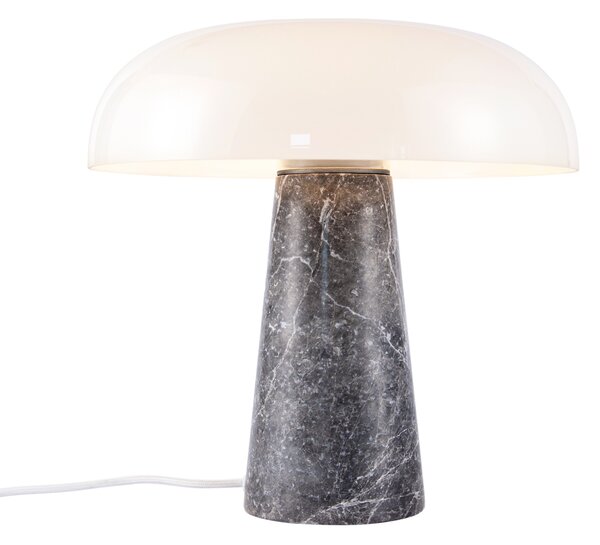 Nordlux 2020505010 Glossy, stolní lampa z šedého mramoru a skla, 1xE27 max.15W, ø 32cm výška 32cm