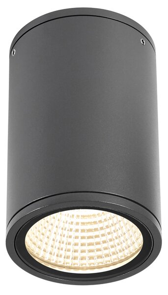 Schrack Venkovní stropní svítidlo Almeria Small LED 12,5W 3000K, antracit, průměr 9cm, IP54