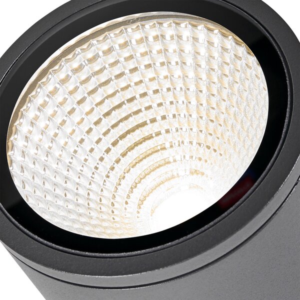 Schrack Venkovní stropní svítidlo Almeria Small LED 12,5W 3000K, antracit, průměr 9cm, IP54
