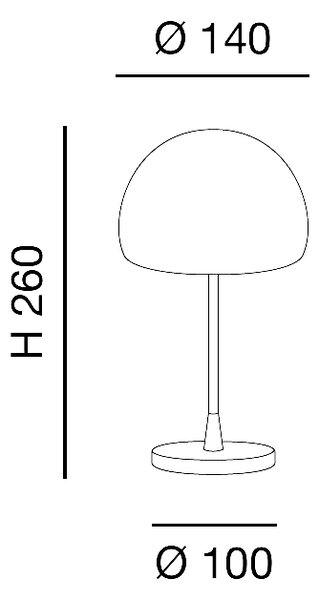 Fabas 3569-30-101 Gaia, dotyková stolní lampa černý kov/mléčné sklo 1xG9 33W, výška 26cm