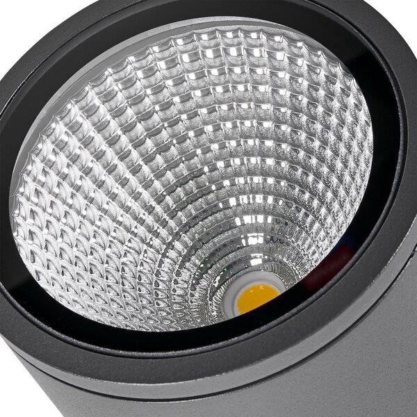 Schrack Venkovní stropní svítidlo Almeria Small LED 12,5W 3000K, antracit, průměr 9cm, IP54