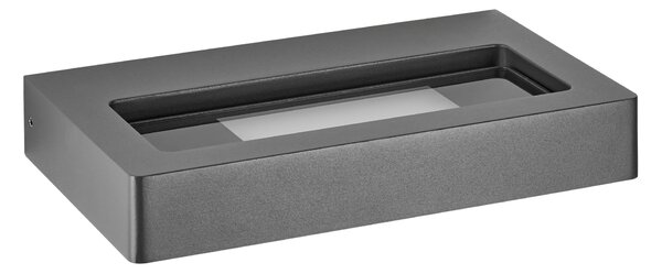 Schrack Venkovní nastavitelné nástěnné svítidlo Antony LED 11W 3000K, antracit, délka 22cm, IP54