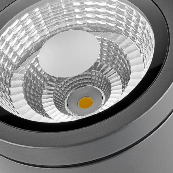Schrack Venkovní stropní svítidlo Almeria Medium LED 23W 3000K, antracit, průměr 14,5cm, IP54
