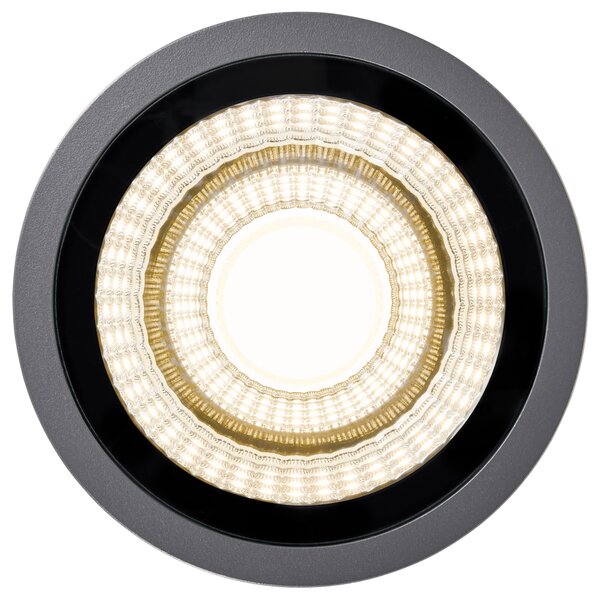 Schrack Venkovní stropní svítidlo Almeria Medium LED 23W 3000K, antracit, průměr 14,5cm, IP54
